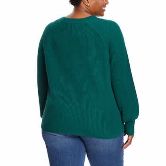 Jessica Simpson Women's Green Raglan Sleeve Sweater XXL NWT - Picture 3 of 7